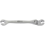 KS Tools 518.0379 CHROMEplus otvorený dvojitý očkový kľúč s kĺbom, 9mm; 518.0379