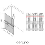 CERANO - Sprchová zástena Walk-in Onyx Top Round Ľ/P - 8 mm - okrúhla vzpera + polička/držiak na uteráky - čierna matná, bronzové sklo - 50x200 CER-690109