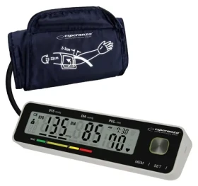 Esperanza ECB009 ramenný tlakomer / poloautomatický / LCD / pamäť 2×99 / 22-32 cm / USB-C (ECB009)