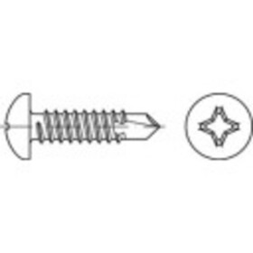 TOOLCRAFT 141439 závrtná skrutka 4.8 mm 16 mm krížová dražka Philips DIN 7504 ocel glavanizované zinkom 1000 ks; 141439