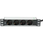 Techly 100464 / Zásuvkový panel do racku / 1U / 4X Schuko / 250V/16A / 1,8m (100464)