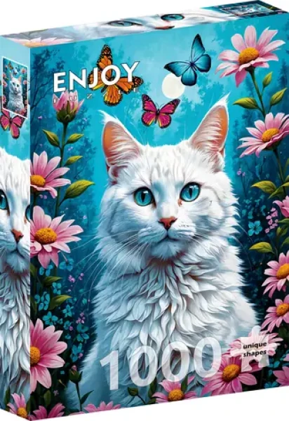 ENJOY Puzzle Biela mačka