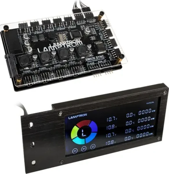 Lamptron SM436 Sync Edition čierna / Kontroler ventilátorov a LED / PCI (LAMP-CA410B)