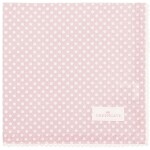 GREEN GATE Bavlnený obrúsok s čipkou Dotty Pale Pink