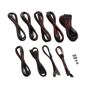CableMod PRE ModMesh RT-Series Kábel Kits pre ASUS ROG amp; Seasonic - čierno-tmavo červená (CM-PRTS-FKIT-NKKBR-R)