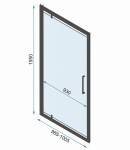 REA/S - Sprchová kabína Rapid Swing Chrome Dvere: 90 x Sprchová zástena: 90 KPL-09119