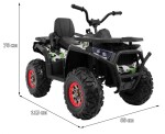 Mamido Detská elektrická štvorkolka ATV Desert 4x4 maskáčová