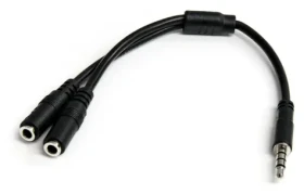 StarTech adaptér headset 3,5 mm na 2x 3,5 mm čierna / Adaptér / 0,2 m (MUYHSMFF)
