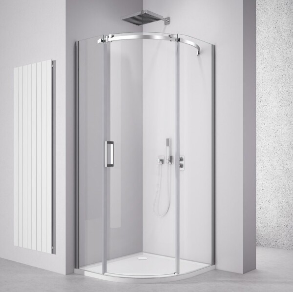 POLYSAN - THRON SQUARE štvrťkruhová sprchová zástena 900x900, číre sklo, pravá TL2690R-5002
