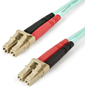 StarTech tyrkysová / Optický patch kábel / LC/LC / Duplex Multimode OM4 / 50/125 µm / 100 Gb / 1 m (450FBLCLC1)