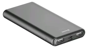 Swissten 22013960 10000 mAh sivá / PoSwissten 22013912 10000 mAh čierna / Power Bank / 12V / 3A / USB-C amp; USB amp; micro-USB (22013960)