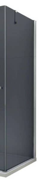 MEXEN - Bočná stena pre-Roma, Lima 90x190 cm 6mm chróm, grafit 850-090-000-01-40