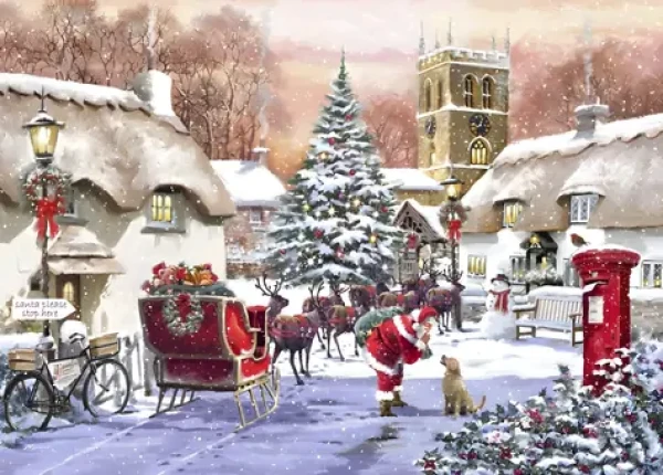 BlueBird Puzzle Santa na dedine