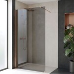 REA/S - Sprchová zástena Flexi Grey / Brush Copper 110 KPL-K99383