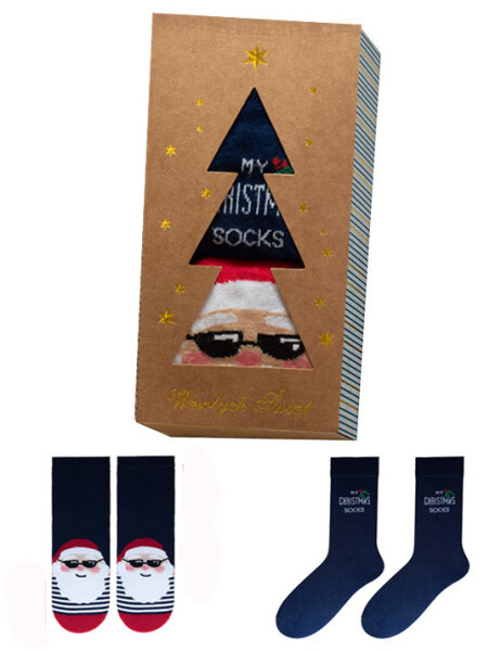 Ponožky Bratex 2Pack ZM23-2 Navy Blue/Navy Blue