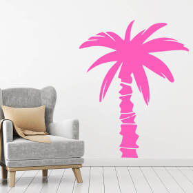 Veselá Stena Samolepka Tropická palma Farba: růžová, Veľkosť: 100 x 79 cm