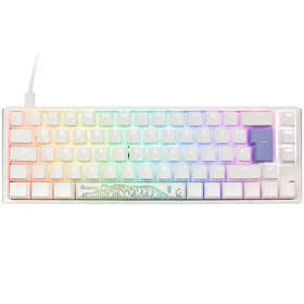 Ducky One 3 Classic Cherry MX-Blue biela / herná klávesnica / podsvietená / mechanická / drôtová USB-C / DE (DKON2167ST-CDEPDPWWWSC1)