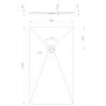 POLYSAN - TRENECA sprchová vanička z liateho mramoru s možnosťou úpravy rozmeru 140x80cm, čierna matná 84304.21