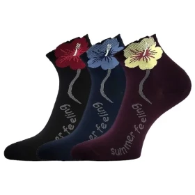 LONKA Ponožky dámské FLEURA bavlněné MIX D (3 páry) 35-38 127131