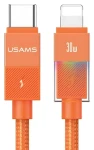 USAMS U93 oranžová / Dátový kábel / USB-C - Lightning / 30W PD / 1,2m (SJ776USB02)