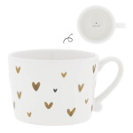 Bastion Collections Keramický hrnek Hearts in Brown 240 ml