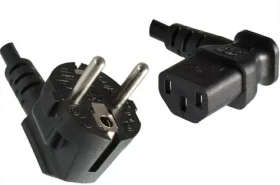 MicroConnect Sieťový napájací kábel Schuko 90° uhol - C13 270° uhol 1.8m čierna (PE010518L)