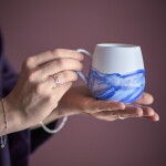 Bloomingville Hrnček Lyre Blue 250 ml