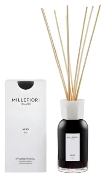 Millefiori Milano NERO čierna 250 ml / Vonné tyčinky (77DDNR)