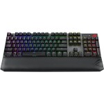 ASUS ROG Strix Scope NX WD (US) čierna / Herná klávesnica / USB-A+BT 5.2+RF 2.4GHz / ROG NX RED / PBT / RGB / US layout (90MP02I6-BKUA01)