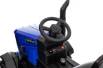 Mamido Mamido Detský elektrický traktor s vlečkou 12V 7Ah EVA kolesá ECO koža modrý