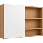 CERANO - Kúpeľňová zrkadlová skrinka Orea - dub medový - 100x65x15 CER-661936