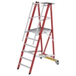 MUNK Günzburger Steigtechnik 036326 sklolaminát/hliník rebrík s platformou Max.prac. výška: 3.40 cm; 036326