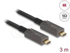 DeLock Aktívny optický kábel USB-C na USB-C 3 m / 4K Video / Data / PD (84144)