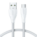 Joyroom S-UM018A11 Surpass Nabíjací kábel USB-A (M) - MicroUSB (M) 2.4A 0.25m biela (S-UM018A11 0.25m Whi)