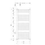 AQUALINE - DIRECT vykurovacie teleso s bočným pripojením 750x1320 biela ILR37T