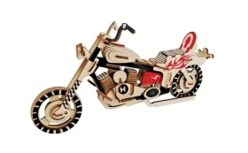 Woodcraft Drevené 3D puzzle Motorka HD I