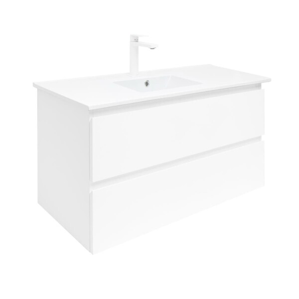 Kúpeľňová skrinka s umývadlom SAT B-Way 99x50x45 cm biela lesk BWAY2100WU4B2 BWAY2100WU4B2