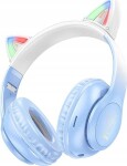 Hoco HOCO słuchawki bezprzewodowe bluetooth nagłowne W42 Kocie Uszy krystaliszny Modrý