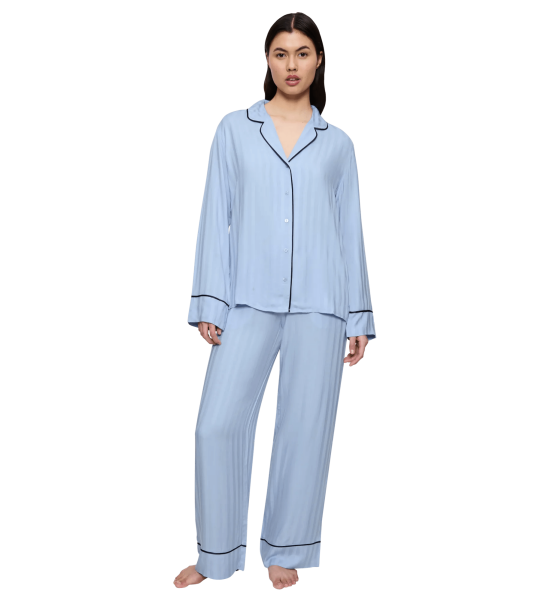 Dámske pyžamo Amourette Jacquard PW - Triumph bleděmodrá (00SA) 0040