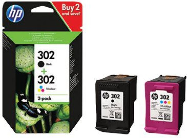 HP Toner Ink/302 Cart Combo 2-Pack (X4D37AE)