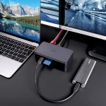 Lindy DST-Pro USB4 / Dokovacia stanica / USB4 / HDMI 2.1 / DisplayPort 1.4 / USB-C PD 100W / LAN / čítačka kariet (43372)