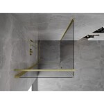 MEXEN/S - Mist-B sprchovací kút dvere krídlové 90 x 90, transparent, zlato kefovaná 8A2T-090-090-55-00