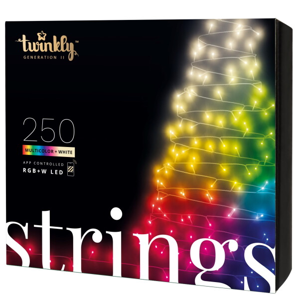 Twinkly Strings Special Edition chytré žárovky 250 kusů na stromeček ovládané prostřednictvím aplikace barevné 20 m