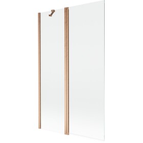 MEXEN - MIST vaňová zástena 110x150 cm 6mm f+s, meď kartáčovaná, číra 8A9-110-011-65-00