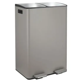 Spirella ALIYA pedálový odpadkový kôš na triedený odpad 2 x 30 L matná Taupe / oceľ (7610583294999)