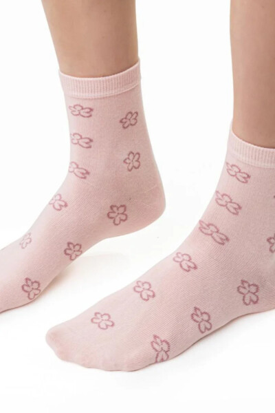 Dámske vzorované ponožky 099 Růžová 38-40