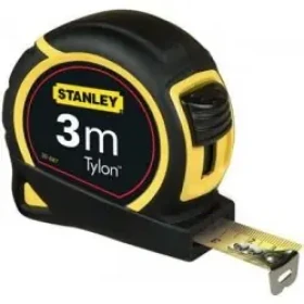 Stanley 1-30-687 / Meter zvinovací 3M / žltá oceľová páska 12.7mm / tr. pr. II / BI-plast / Tylón (1-30-687)