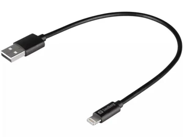 Sandberg USBLightning MFI 0.2m čierna / nabíjací kábel USB-C na Lightning