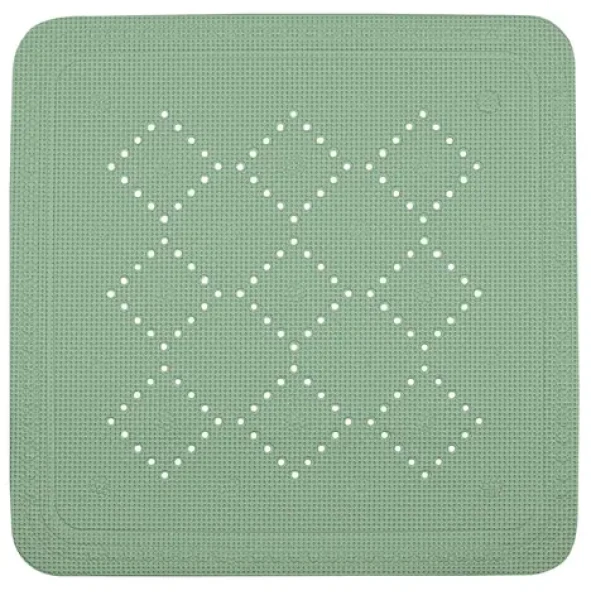 Spirella ALASKA machovo zelená / Protišmyková podložka do sprchy / PVC / 55 x 55 cm