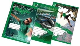 PAPIERNE BRNO Školský zošit 565 1 ks (mix) / Formát: A5 / Počet stránok: 60 / Štvorčekový (5x5 mm) (130390)